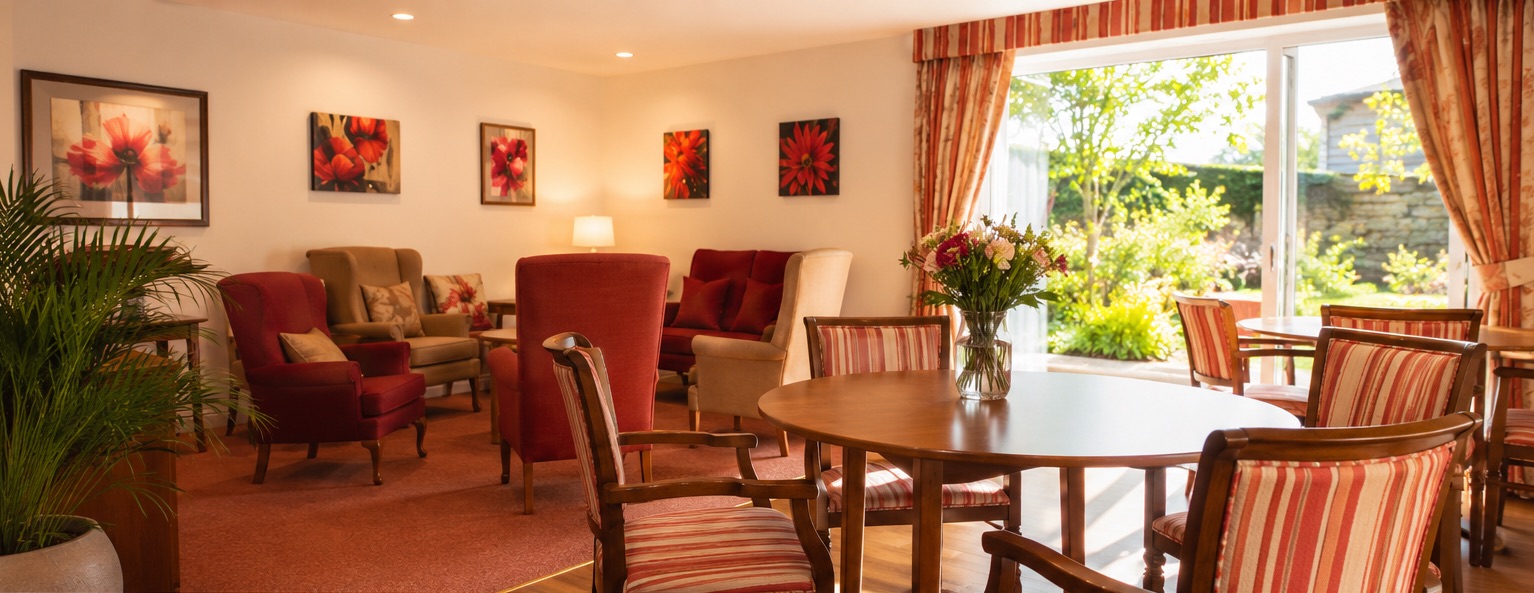 A happy couple at Burleigh House care home, Baldock, Hertfordshire