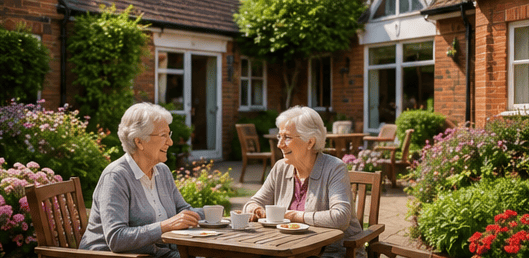 Residents taking part in an activity at Burleigh House